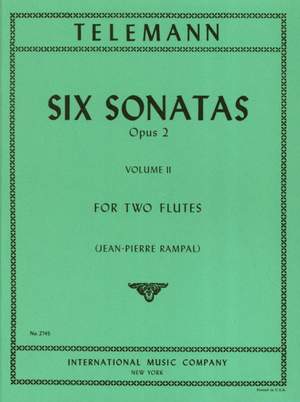 Telemann: Six Sonatas Op2 Vol 2 2fl