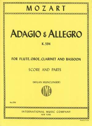 Mozart, W A: Adagio & Allegro Fl Ob Cl Bsn