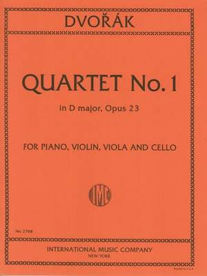 Dvořák, A: Quartet No.1 Dmaj Op23 Vln Vla