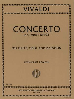 Vivaldi: Concerto Gmin Fl Ob Bsn