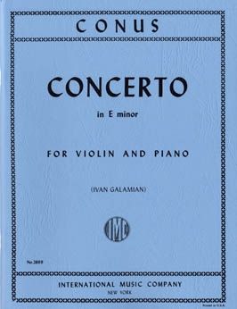 Conus, J: Concerto E minor E minor