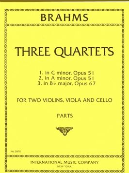 Brahms, J: Three Quartets