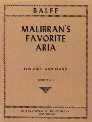 Balfe, M W: Malibran's Favorite Aria
