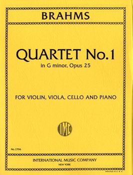 Brahms, J: Quartet No. 1 in G minor, Op. 25 op. 25