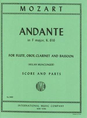 Mozart, W A: Andante in F major KV 616