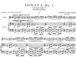 Saint-Saëns, C: Sonata No. 1 in D minor op.75 Product Image