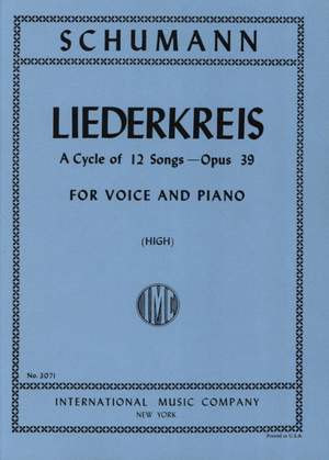 Schumann, R: Liederkreis Op39 H Vce Pft