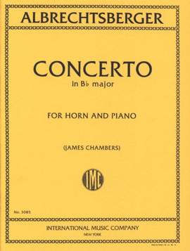 Albrechtsberger, J G: Concerto B flat major B flat major