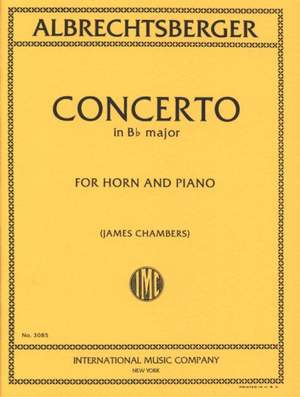 Albrechtsberger, J G: Concerto B flat major