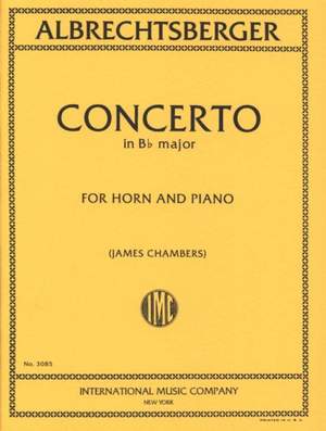 Albrechtsberger, J G: Concerto B flat major B flat major
