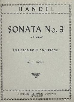 Handel, G F: Sonata No.3 F Maj Trom Pft
