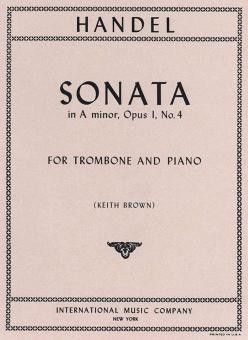Handel, G F: Sonata A Min Op1/4 Trom Pft