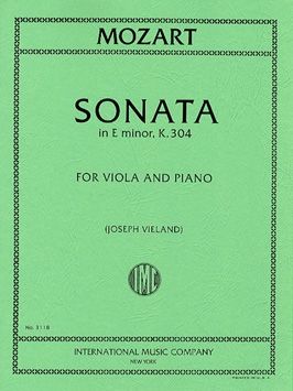 Mozart, W A: Sonata E minor K.304