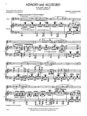 Schumann, R: Adagio & Allegro Abmaj Op70 Ob