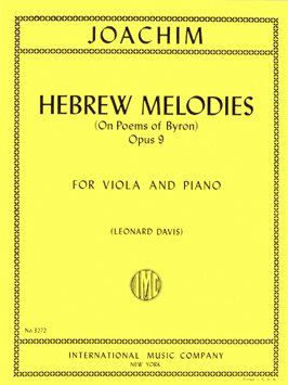 Joachim, J: Hebrew Melodies (on poems of Byron) op.9
