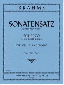 Brahms, J: Sonatensatz-scherzo Vc Pft