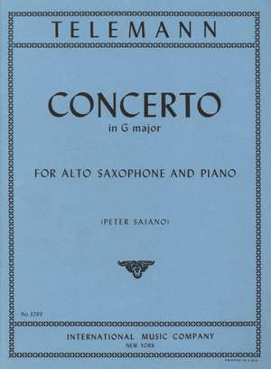 Telemann: Concerto Gmaj Alto.sax Pft