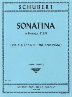 Schubert, F: Sonatina Bbmaj Alto.sax Pft