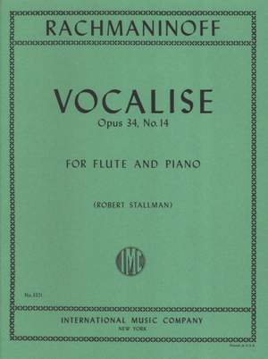 Rachmaninoff, S: Vocalise Op34/14 Fl Pft