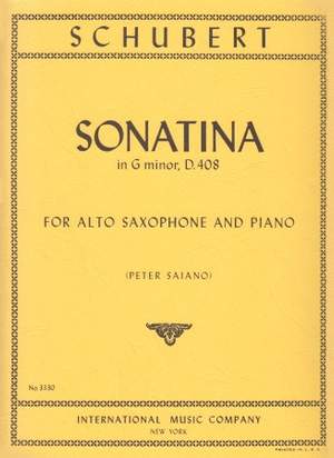 Schubert, F: Sonatina in G minor G minor D408
