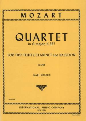 Mozart, W A: Quartet in G major KV 387