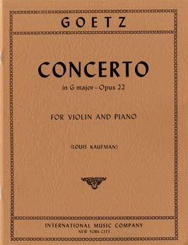 Goetz, H: Violin Concerto G major G major op.22
