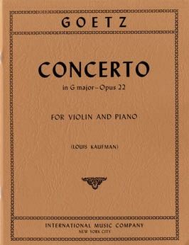 Gotz, H: Violin Concerto G major op.22
