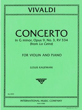 Vivaldi: Violin Concerto G minor op.9/3 RV334