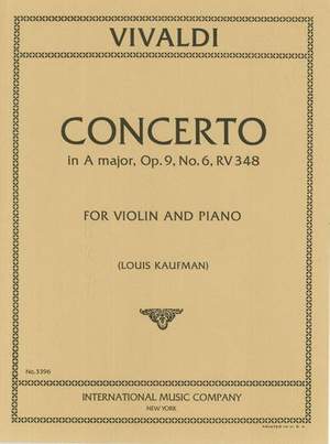 Vivaldi: Violin Concerto A major op.9/6 RV348
