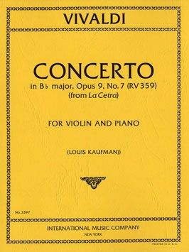 Vivaldi: Violin Concert B flat major op.9/7 RV359