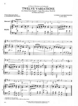 Beethoven: 12 Variations WoO 45