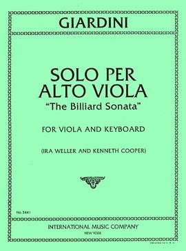 Giardini, F d: Solo per Alto Viola (The Billiard Sonata)