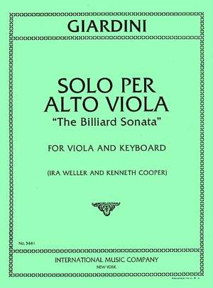 Giardini, F d: Solo per Alto Viola (The Billiard Sonata)