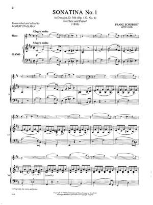 Schubert, F: Sonatina No. 1 in D major Op. 137/1 D. 384