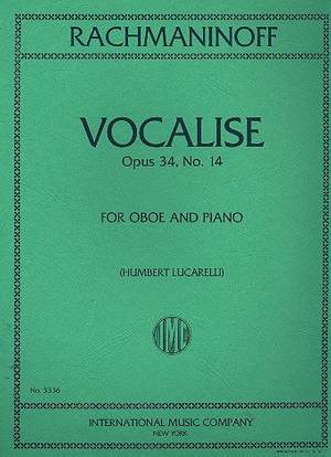 Rachmaninoff, S: Vocalise Op34/14 Ob Pft
