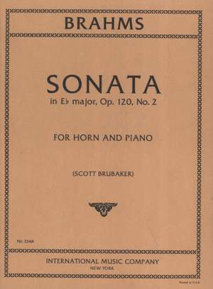 Brahms, J: Sonata in Eb major E flat major Op. 120/2