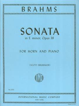 Brahms, J: Sonata in E minor E minor op. 38