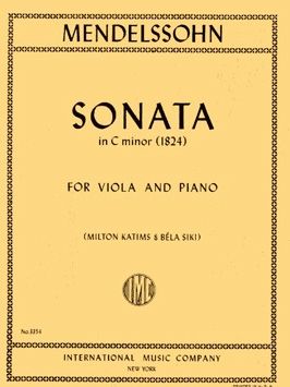 Mendelssohn: Sonata Cmin Vla Pft
