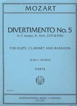 Mozart, W A: Divertimento No.5 Cmaj Fl Cl B