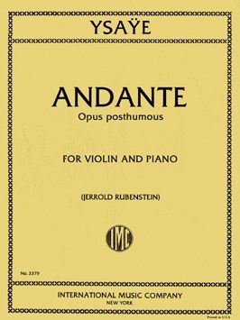 Ysaÿe, E: Andante op.posth