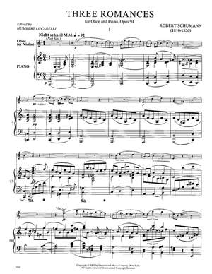 Schumann, R: Three Romances op. 94