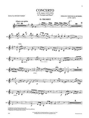 Hummel, J N: Concerto E flat major