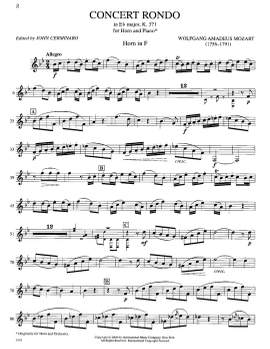 Mozart, W A: Concert Rondo K.371 E Flat Major Kv 371