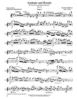 Doppler, A F: Andante and Rondo Orchestral Parts Set B op. 25