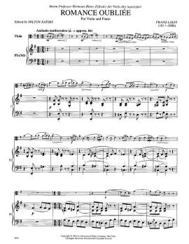 Liszt, F: Romance Oubliee