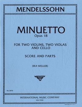 Mendelssohn: Minuetto Op18 2vln 2vla Vc