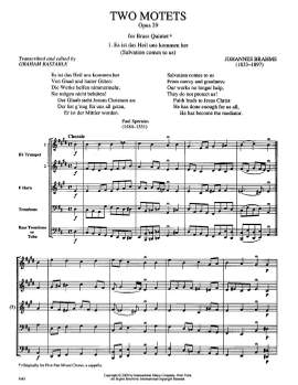 Brahms, J: Two Motets