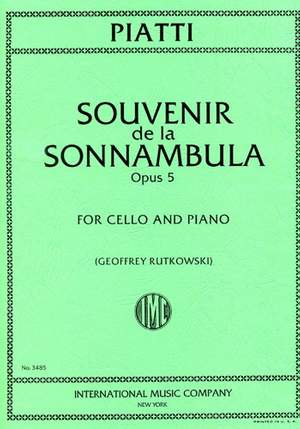 Piatti, A: Souvenir de la Sonnambula op. 5