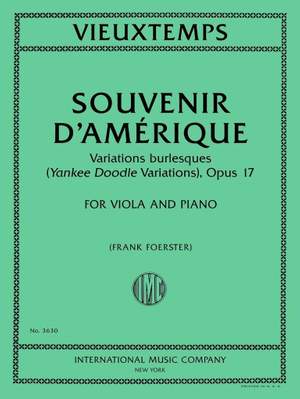 Vieuxtemps, H: Souvenir d'Amerique op.17
