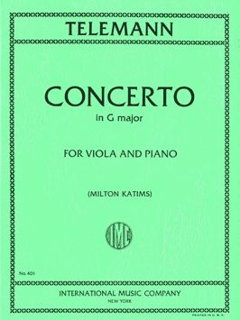 Telemann: Concerto G Maj Vla Pft Red